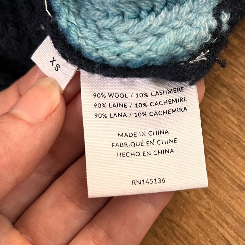 NAADAM Wool Cashmere Ombre Crewneck Sweater Blue XS - Picture 8 of 11